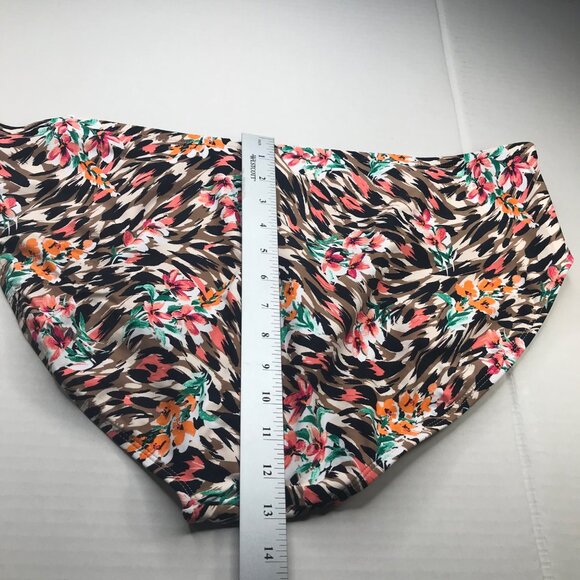 Time And Tru Women's 2X 20W-22W Mid Rise Tummy Control Swim Bottoms Brown New - Picture 11 of 11